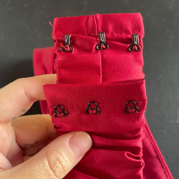 David's Bridal Dress - Strapless - W/Belt - Style 81599DC - Size 6 - Black Satin - Picture 9 of 9